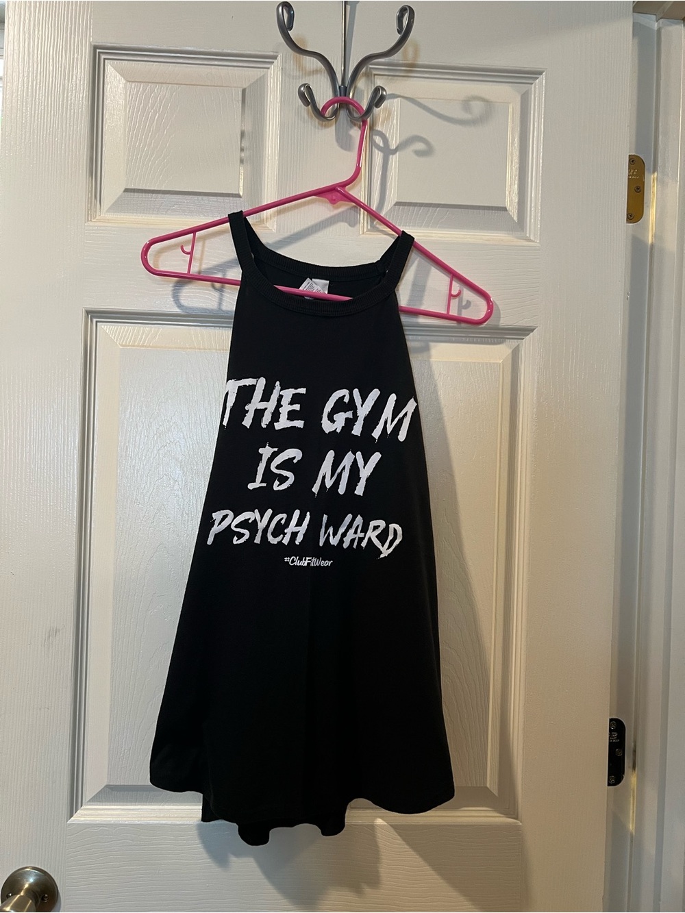 Black Graphic Tank Top "The Gym Is My Psych Ward"